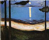 Edvard Munch Famous Paintings - Moonlight